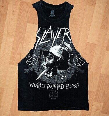Ghost - Vintage Band Crop Tank, Bleach Washed