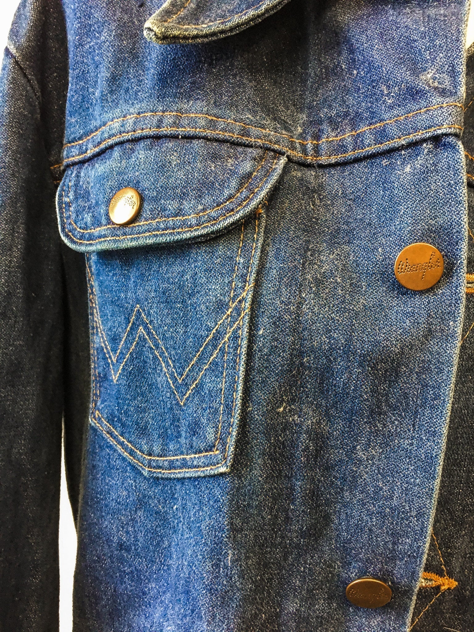 Dust Bowl - Wrangler Denim Jacket, Hand Distressed